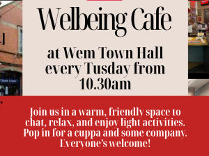 Supporting image for story: Wem Community Hub Project: Weekly Wellbeing Cafe