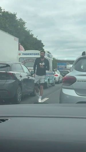Tony with his ice creams on the M18.
