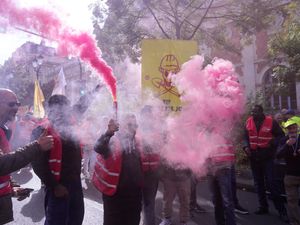 Supporting image for story: Protests held in 200 towns and cities across France over spending cuts