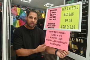 Yasir Ali, from  Vape Factorie, Wulfrun Centre, has slashed prices 