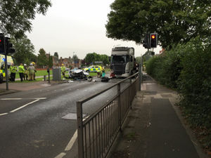 The crash scene. Picture: Rita Hind