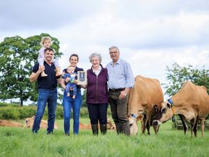 Supporting image for story: Staffordshire family celebrate success at dairy awards 