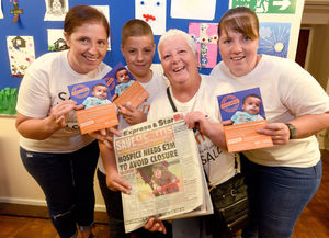 Diane Bunce, Callum Bunce, Carol Bunce and Nadine Remington back the Express & Star's fundraising campaign