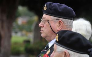 The memorial service at Hadley Cemetery 