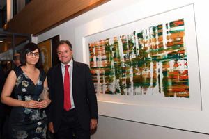 Sunita with Ralph Findlay, chief executive of Marston's