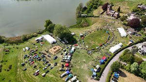 Aerial drone view of Marbury Merry Days 2025 
