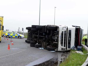 Supporting image for story: Lorry overturns on main road in Staffordshire