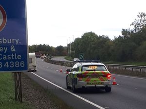 Supporting image for story: Driver delay after caravan blow-out near Shrewsbury