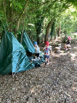 Students enjoy the new outdoor learning space