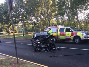 Supporting image for story: Two injured in head-on smash