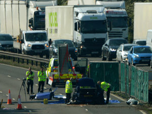 Supporting image for story: Lorry driver arrested as five people killed in M6 crash  