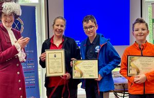 L-R Kathryn Silk, Claire, Trystan and Cenydd Bidgood