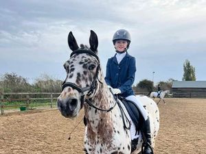 Supporting image for story: 10-year-old girl riding high after winning dressage award