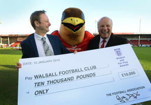 Greg Dyke and Stefan Gamble share a joke around with Swifty