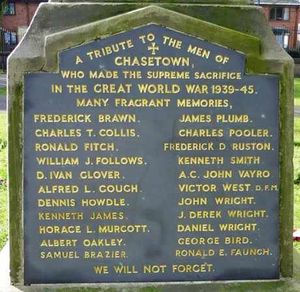 The memorial in Chasetown