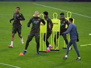 Erling Haaland takes part in a training session