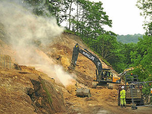 Supporting image for story: Main Ironbridge Gorge road to reopen after landslides