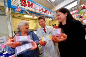 Tom Shepley from Shepleys Meats and from Just Dreams: Jenny Adams and Kim Davies at the open day in July