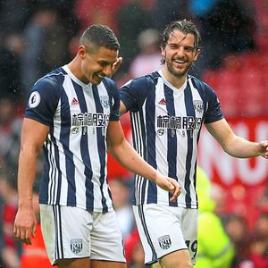 Jay Rodriguez and Jake Livermore enjoy their 1-0 win at Old Trafford. (AMA)