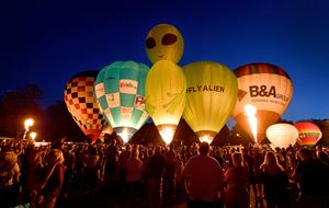 Pictures from the night glow event at Oswestry Balloon Festival 2025