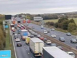 Supporting image for story: M6 crash sparks delays in Staffordshire after driver cut out of car