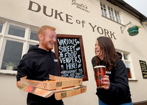 Craig Giblin, pub manager, and Becca Fulleylove, operations manager
