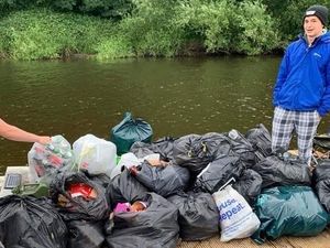Supporting image for story: Students clean up popular walking spot