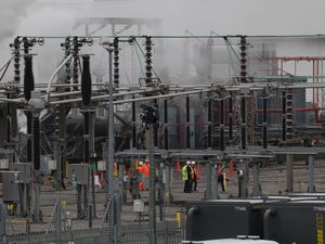 A view of the North Hyde electrical substation which caught fire on Thursday night