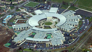 This is the spectacular view of Shropshire's £70 million flagship Hadley Learning Community from the sky.