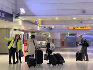 Stranded passengers at Heathrow Terminal 3