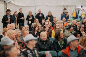 Enjoying the comedy at Oktoberfest. Picture: Bright G