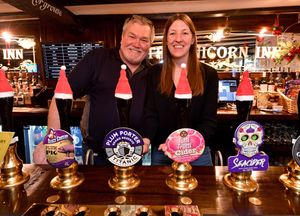 Neil Ainsworth and Natasha Wood have created a vibrant and friendly pub at the Unicorn. Photo: Tim Thursfield