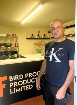 Stefon Farwell who has opened a new shop, SDF Bird Proofing Products, on the Delph Industrial Estate, Brierley Hill, dedicated to tackling bird problems of all kind
