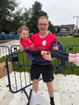 Matt with daughter Amelia, who was treated at Birmingham Children's Hospital