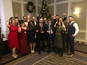 The team from the Express & Star and its sister title the Shropshire Star at the awards