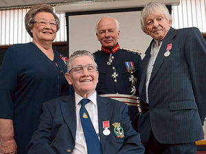 Supporting image for story: Trio honoured for their contributions to Shropshire by county's Lord Lieutenant