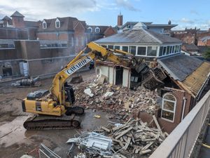 Supporting image for story: Demolition of Shrewsbury shopping centre begins in 'significant moment' for town centre
