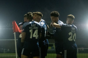 AFCTelford players celebrating Brendon Daniels goal (pic Kieren Griffin)