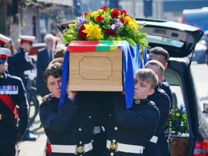 Supporting image for story: Royal Marines line street to pay tribute to Second World War veteran