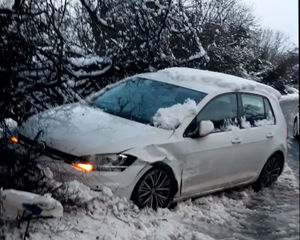 The crashed car could be seen Longwood Lane, Aldridge