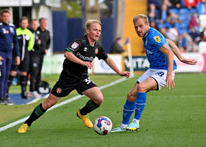 Walsall's Liam Bennett on the ball