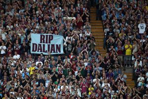 Fans applaud on the 10th minute, in memory of former player Dalian Atkinson