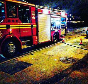 Firefighters at the scene, picture: Bloxwich Fire Station