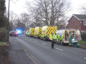 Emergency services rushed to the scene in Ribbesford Drive, in Stourport. Photo: Stourport Gossip