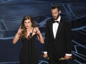 Rachel Shenton and Chris Overton (Chris Pizzello/PA)