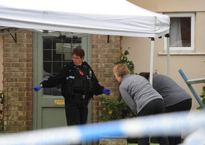 Police were on the scene quickly and a forensics tent was put up