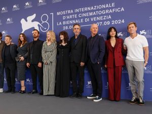 Supporting image for story: Michael Keaton leads Beetlejuice sequel stars at Venice Film Festival