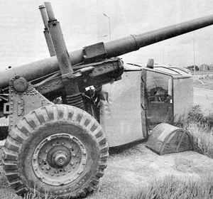 This motorist was unscathed but no doubt shell-shocked after skidding into one of the guns in May 1988.