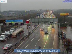 Traffic is moving slowly on the M6 southbound near Wednesbury after a broken down car caused significant delays
