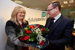 Flowers in Shrewsbury at Dyke Yaxley for Jackie Young